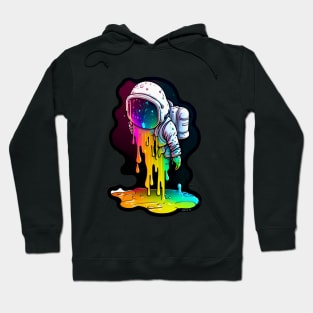 Colorful melting Astronaut Sticker #1 Hoodie